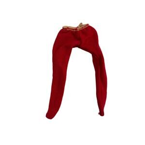 Vintage Clone Barbie Red Stretch Leggings – 1960s Handmade Doll Pants